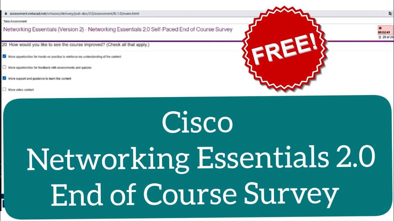 cisco networking essentials final exam answers