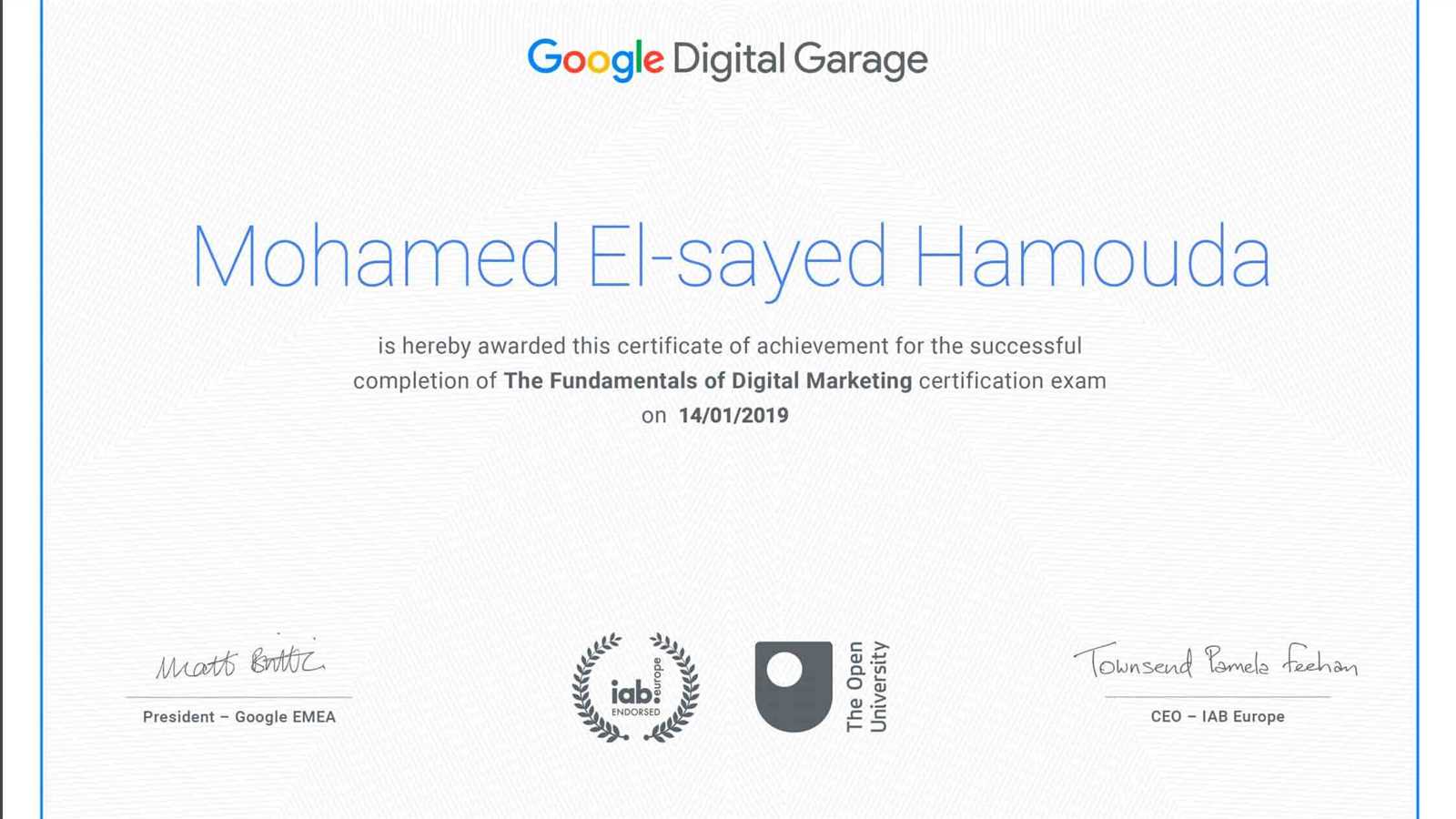 google digital marketing certification final exam answers