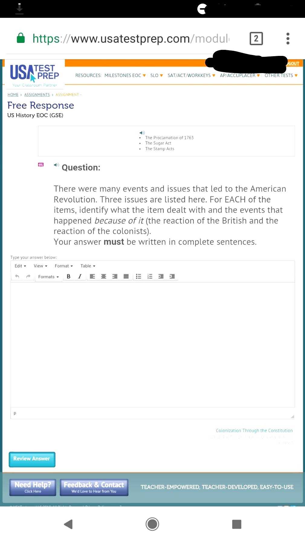 usatestprep us history answers