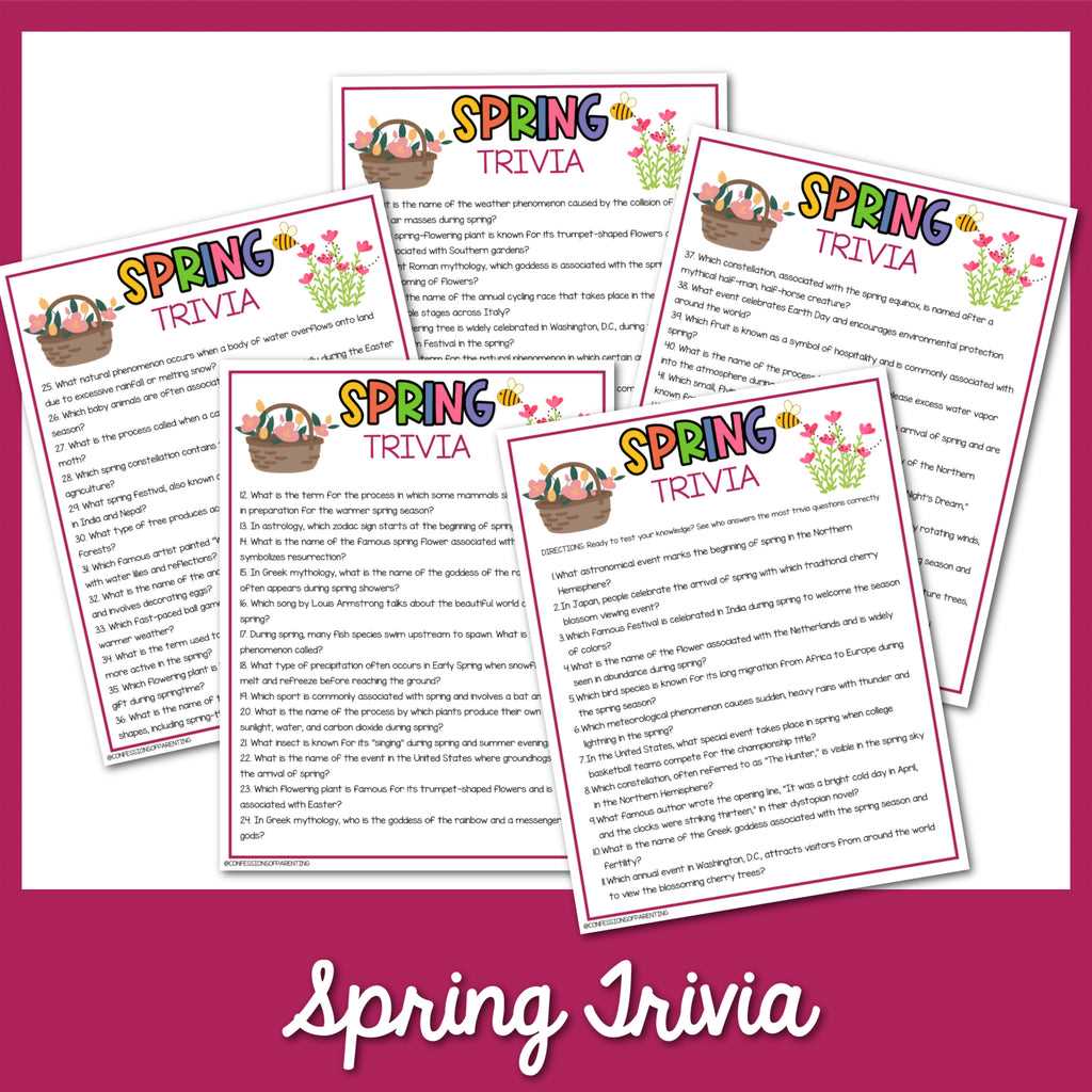 spring trivia questions and answers for adults