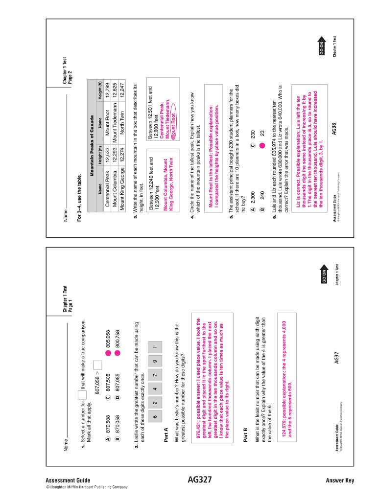 go math fifth grade answer key