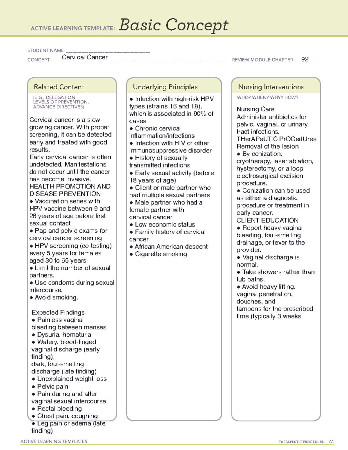 pelvic exam template