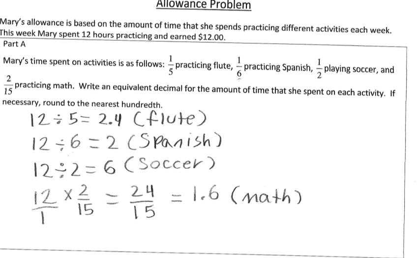 7 grade math problems and answers