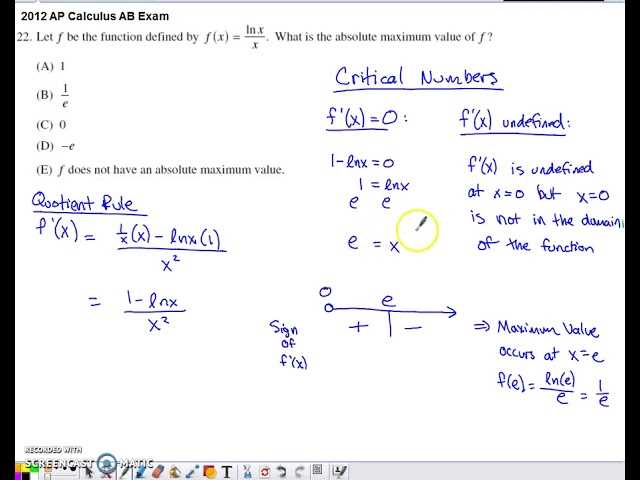 practice ap calculus ab exam multiple choice