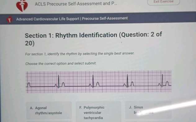 acls pre course assessment answers