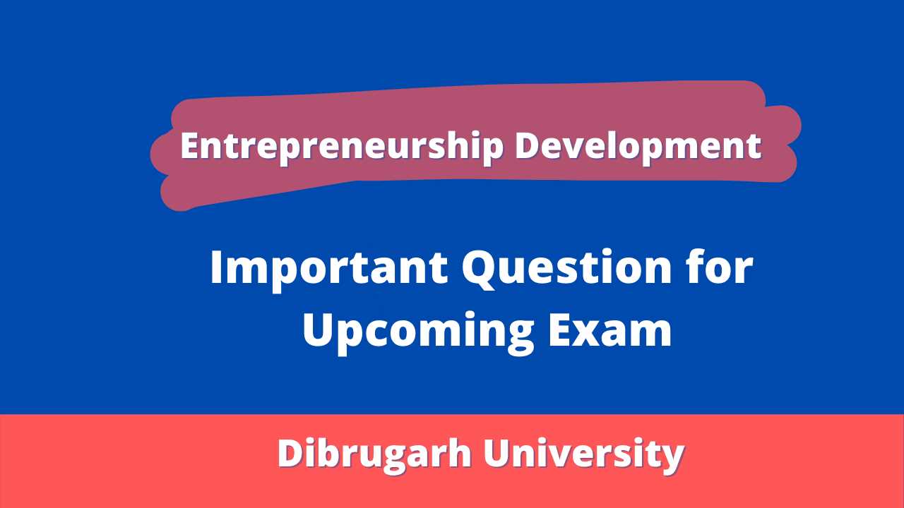 entrepreneurship final exam questions and answers