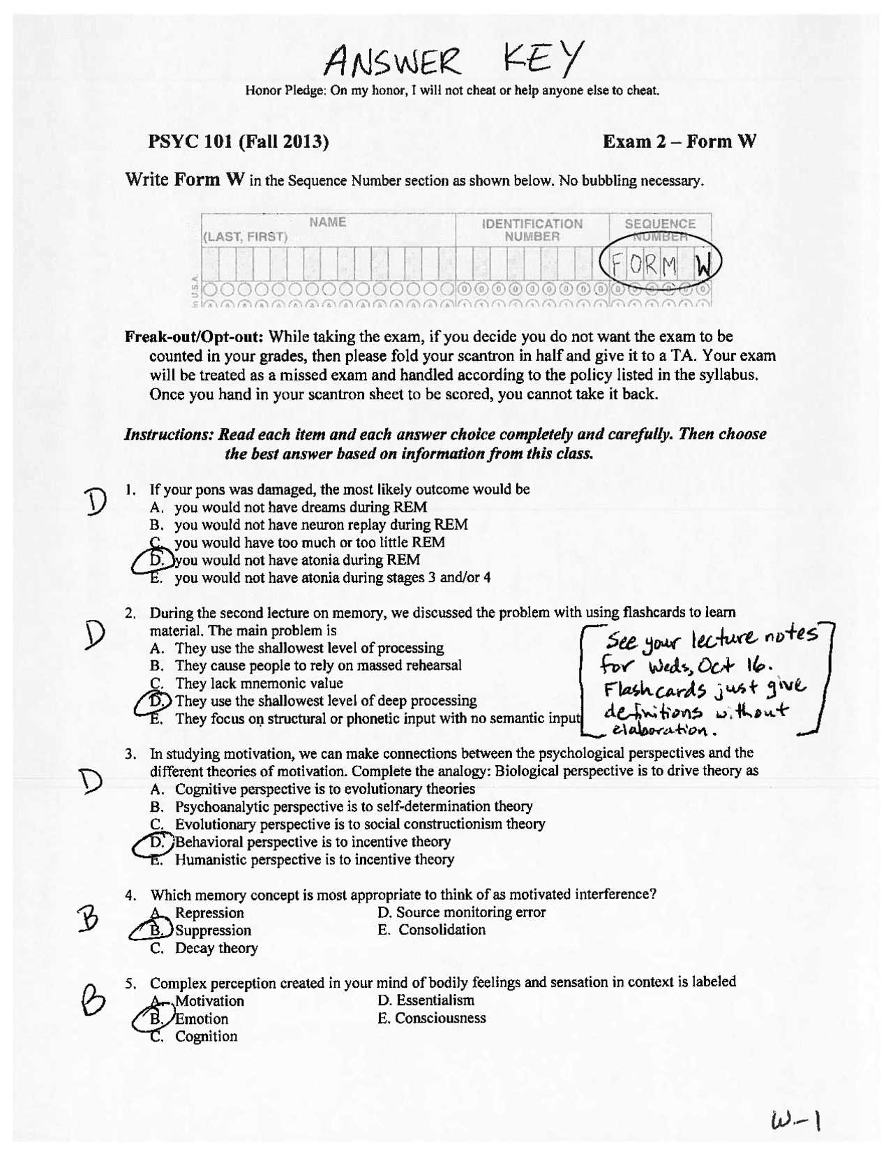 psychology 2301 exam 2