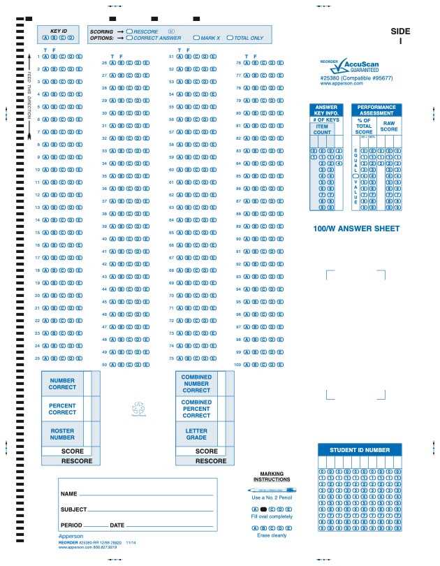 100 pics answer key