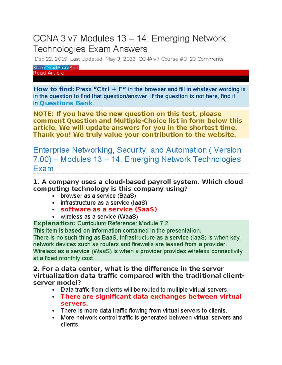 it exam answers ccna 3