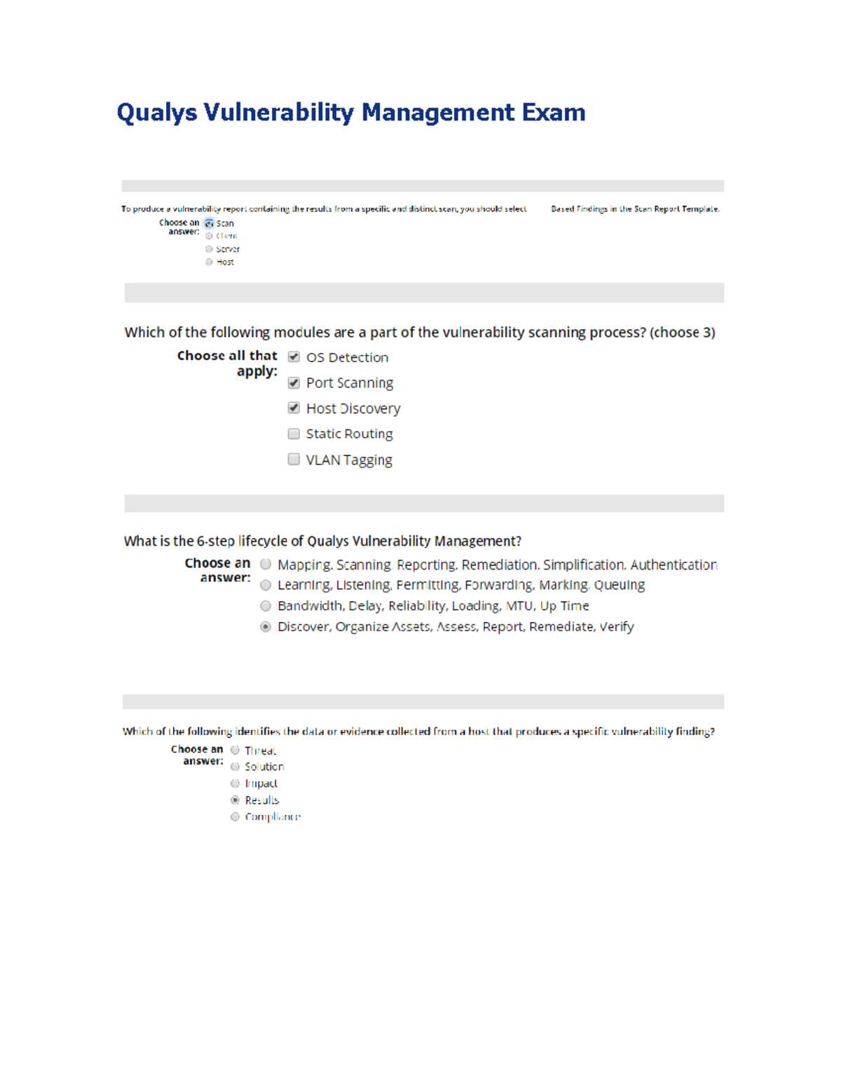 qualys pci compliance exam answers