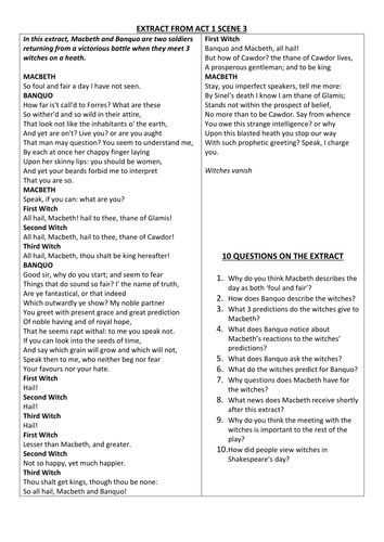 macbeth act 3 scene 1 study guide answers