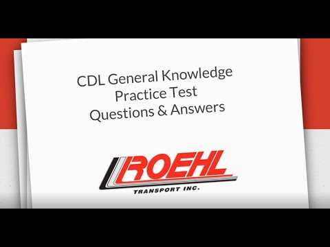 cdl general knowledge test questions and answers free