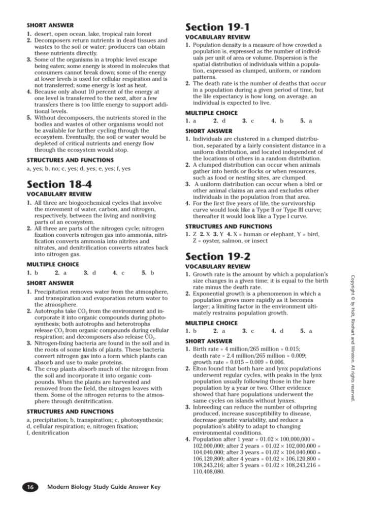 prentice hall biology chapter 18 assessment answers