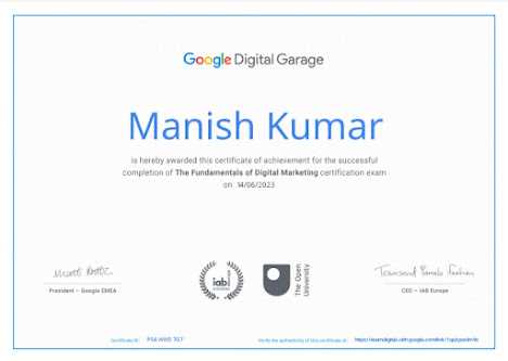 fundamentals of digital marketing google answers final exam