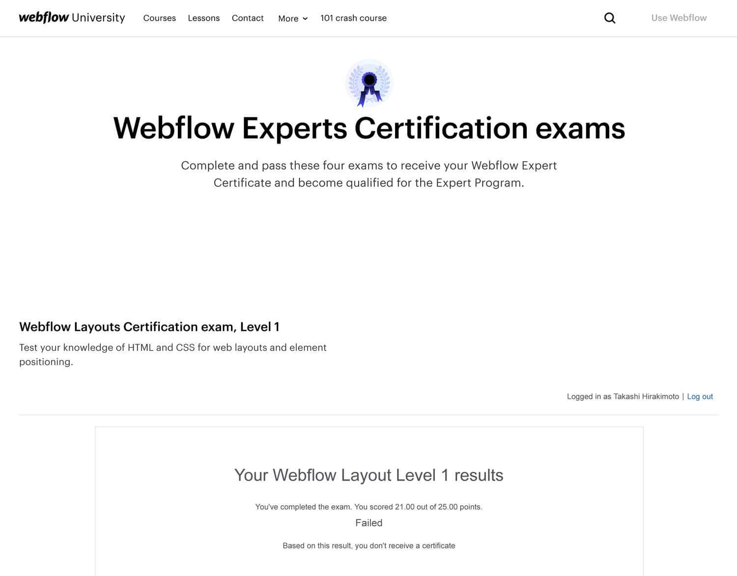 webflow exam answers