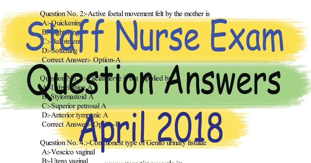 question and answer nursing exam