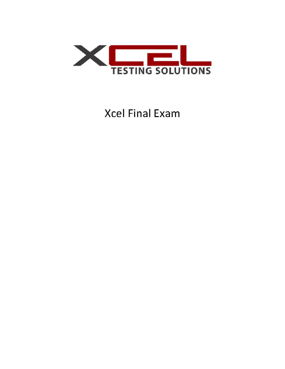 xcel solutions exam answers