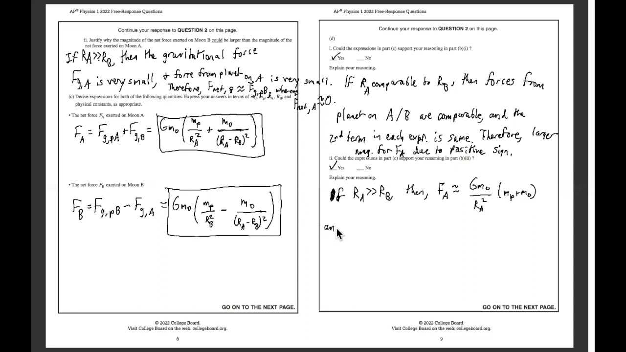 ap physics exam answers