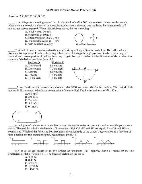 ap physics 1 2025 practice exam 1 mcq answers