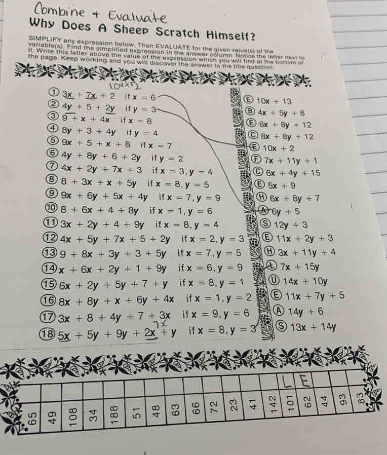 pre algebra with pizzazz answer key page 188