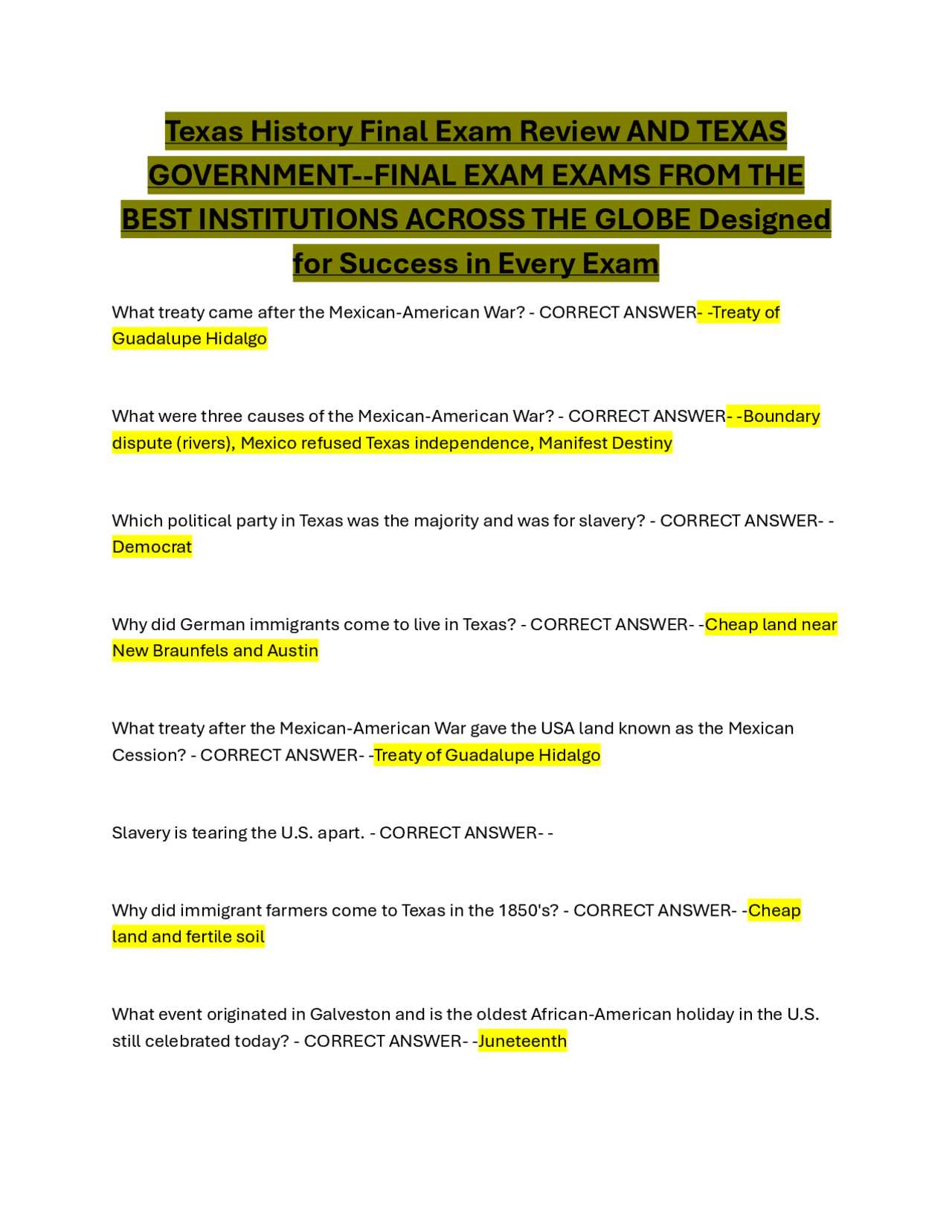 world history final exam review answers