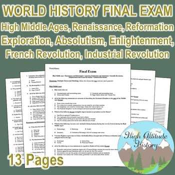 world history final exam study guide answer key