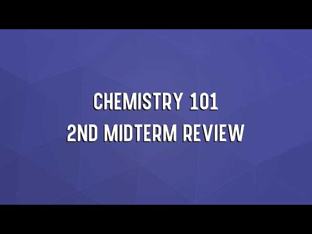 chemistry midterm review answers