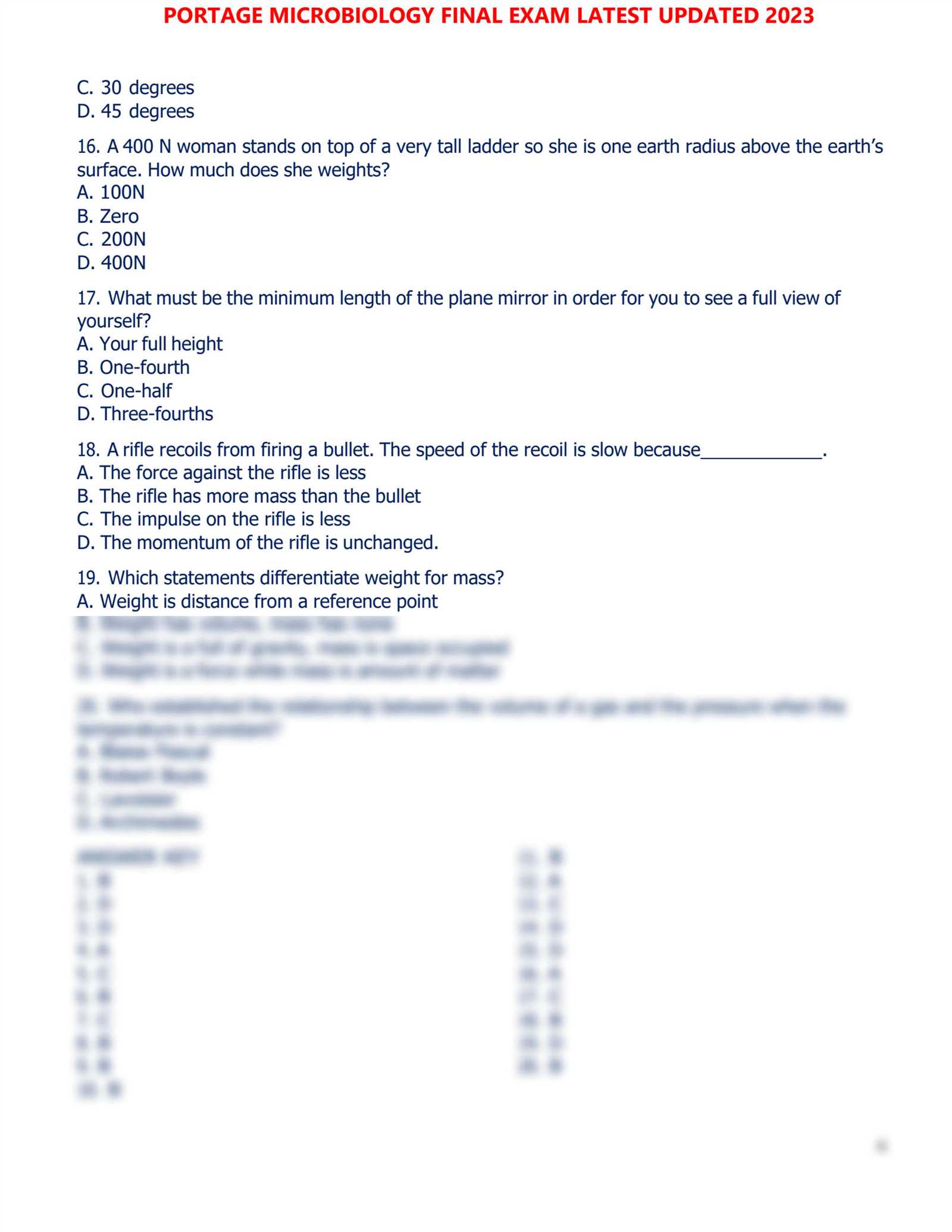 microbiology final exam