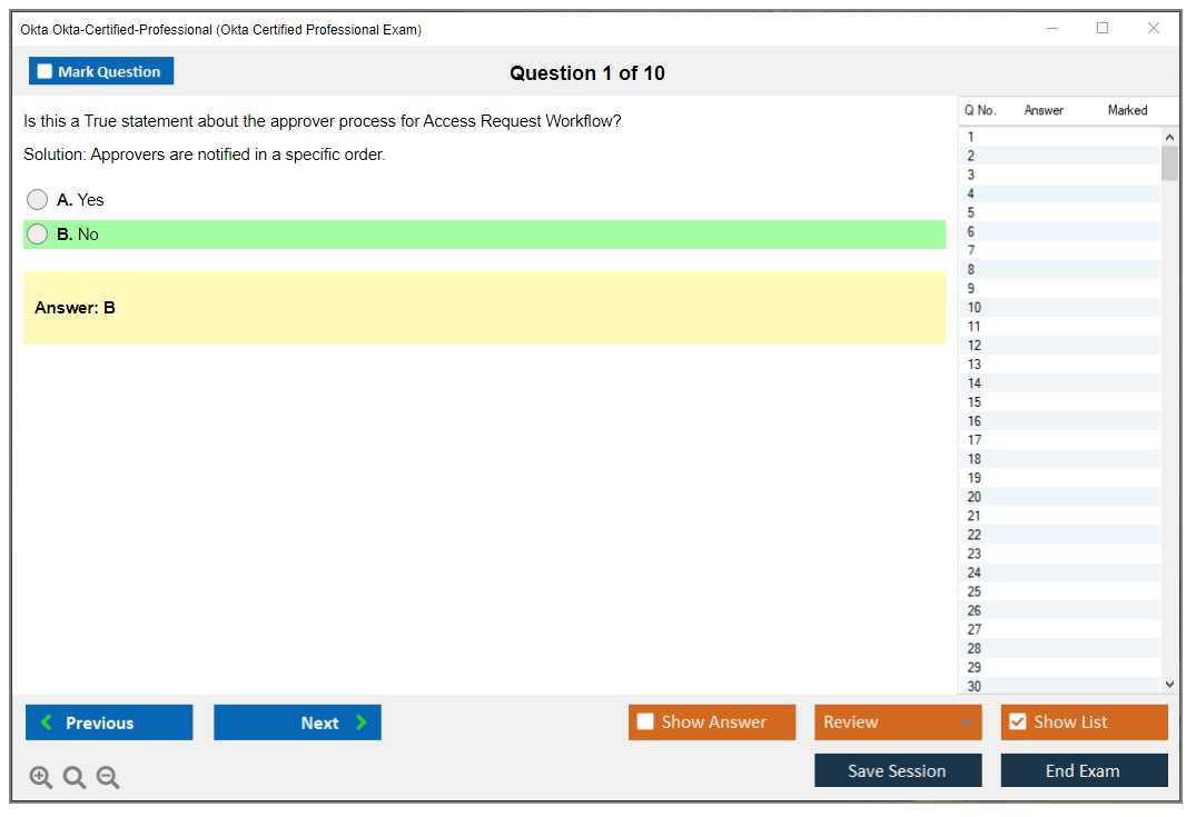 okta professional exam questions and answers