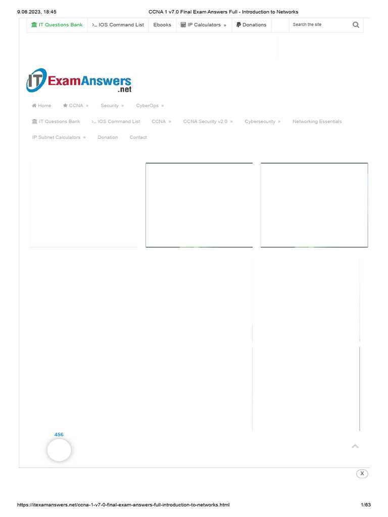 introduction to networks final exam answers