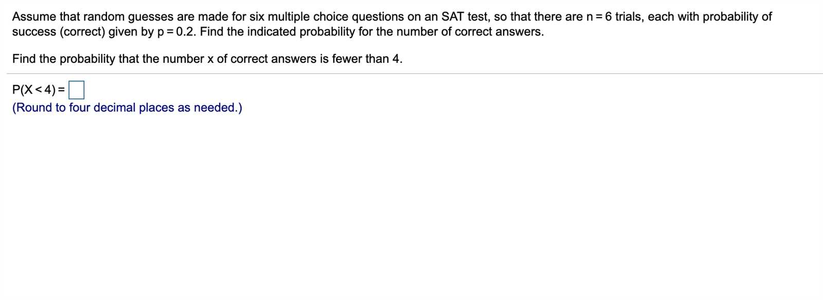 sat 6 answers