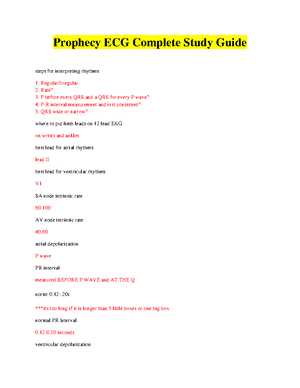 prophecy ccu exam a v4 answers