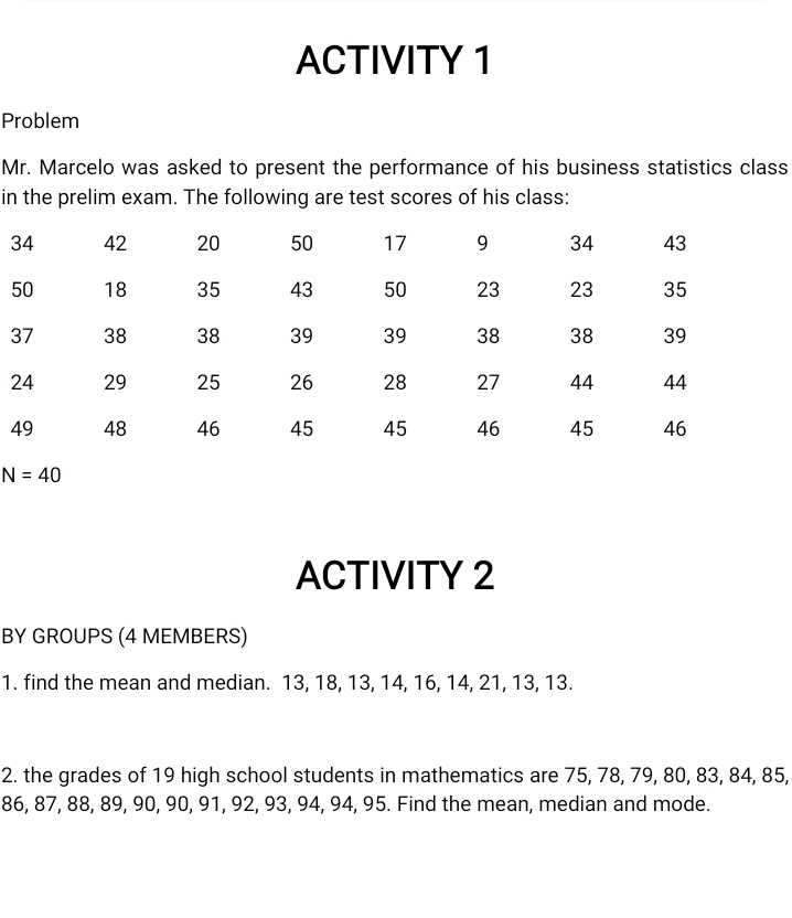 statistics exam 1 answers