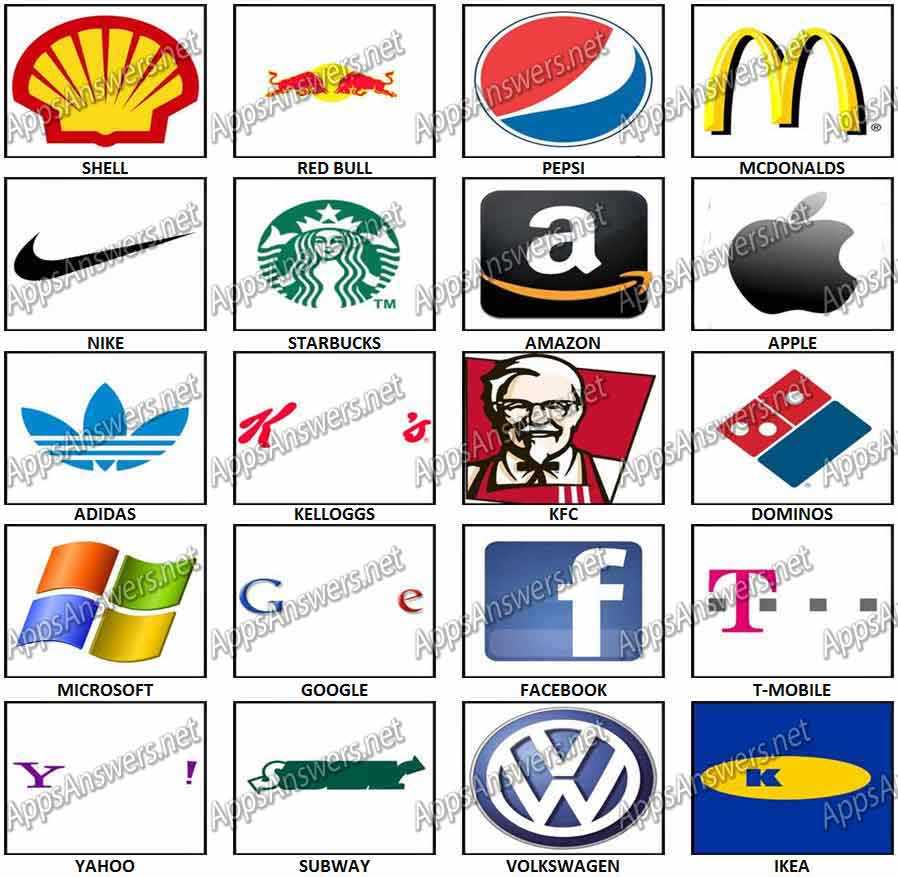 100pics logos answers