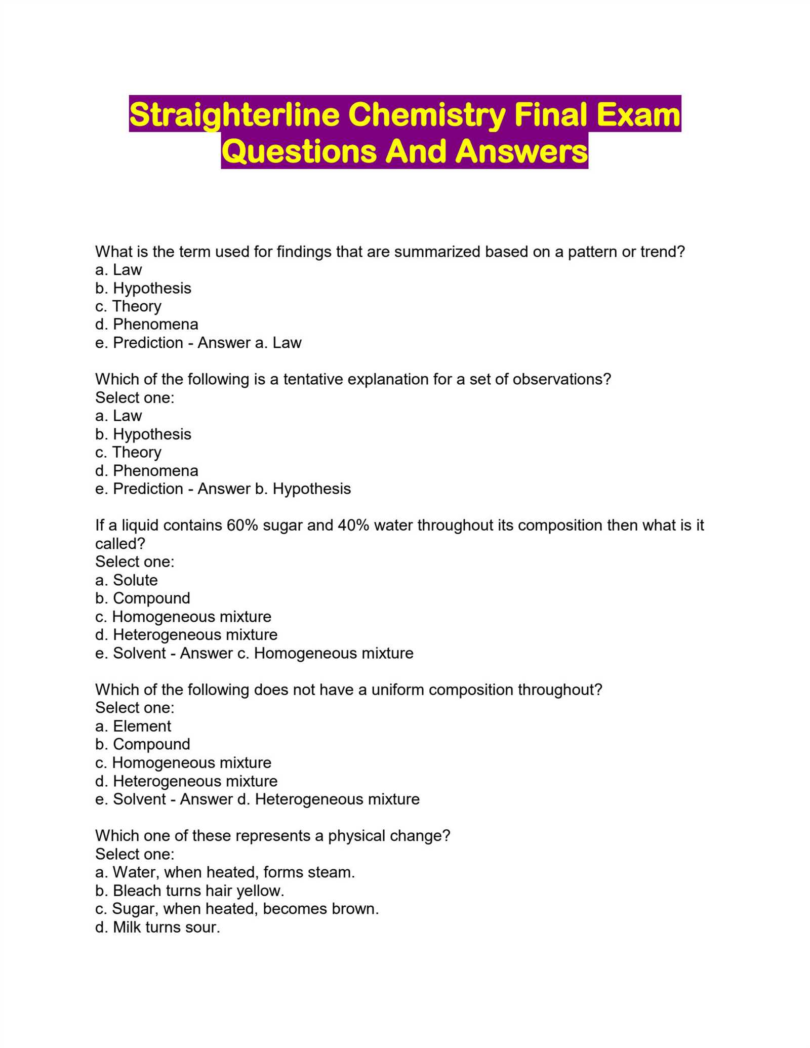 straighterline business statistics final exam answers