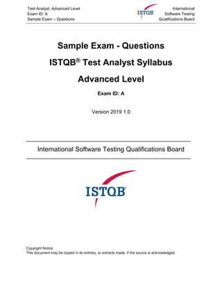 istqb exam questions and answers