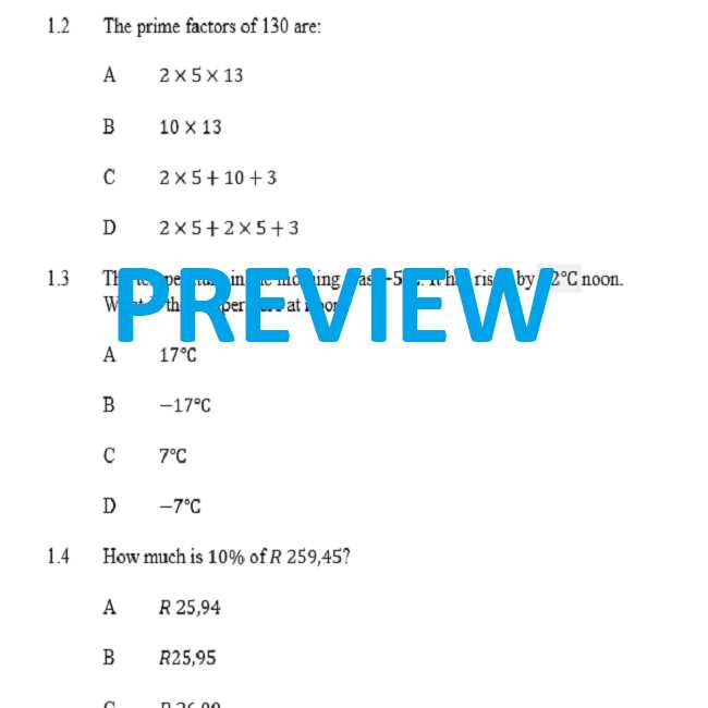 grade 8 math final exam