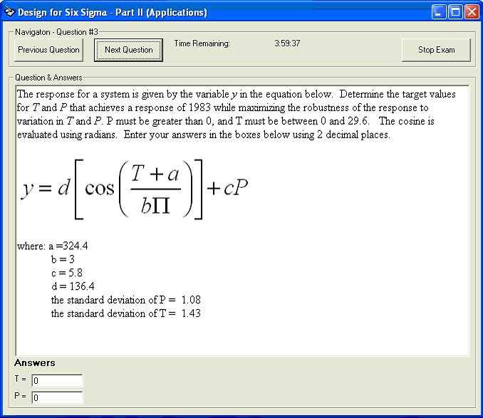 six sigma exam questions and answers