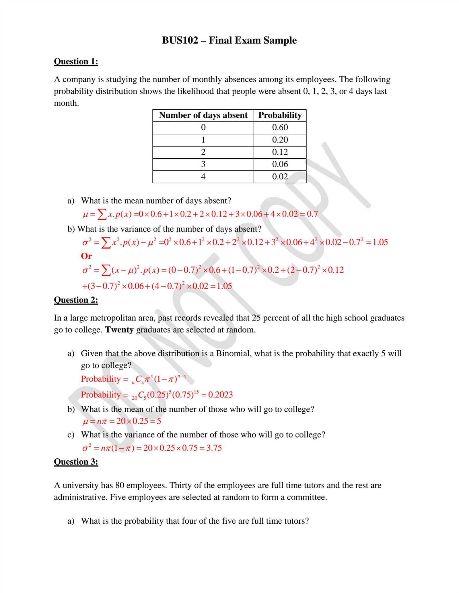 s 231 final exam answers