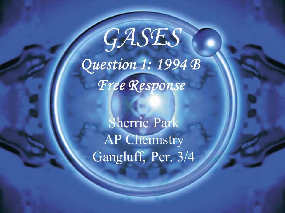 1994 ap chemistry free response answers