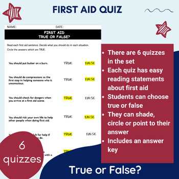 first aid answers exams