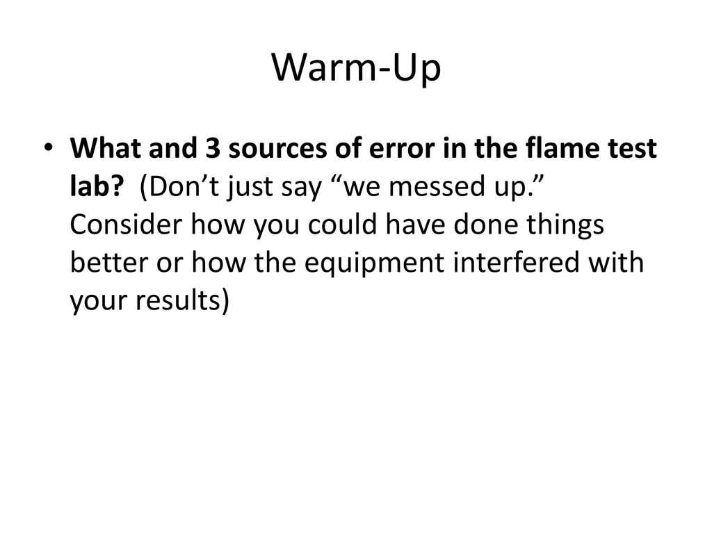 flame test lab answers