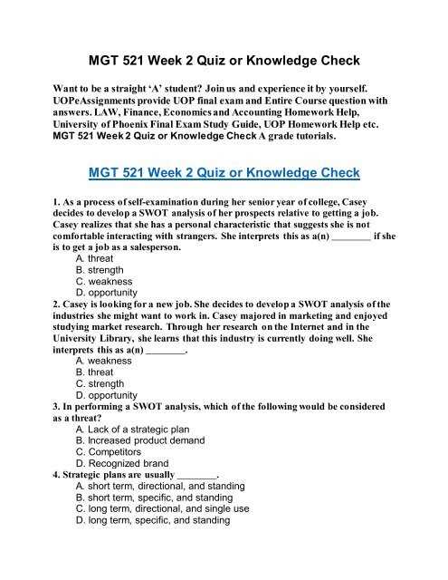 study guide for knowledge exam answers