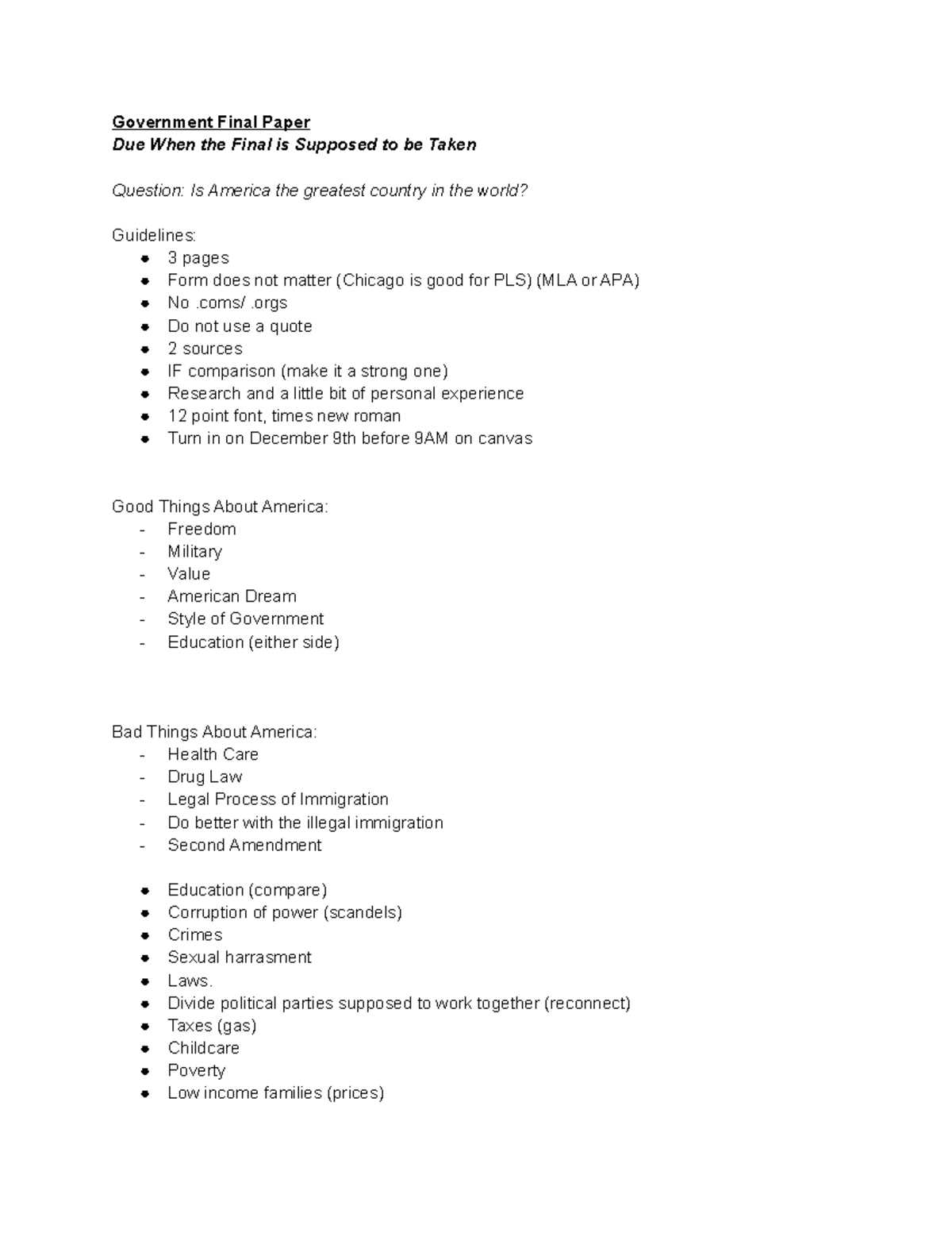 american government final exam answers