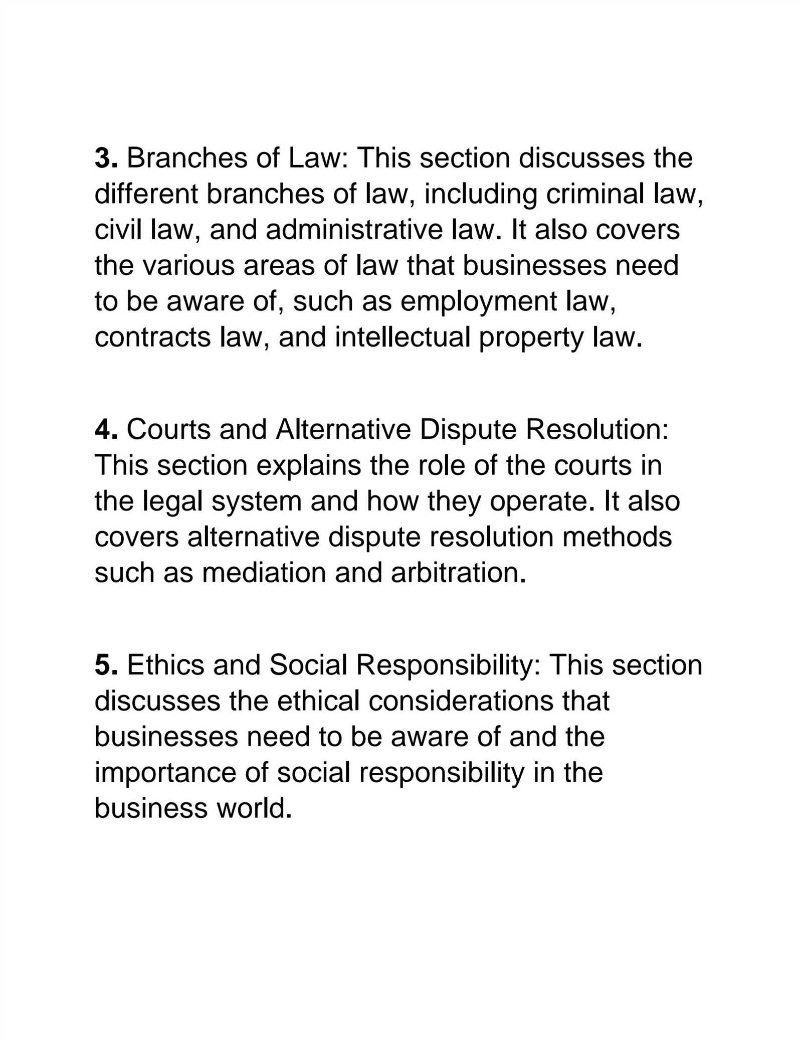 business law chapter 1 test answers