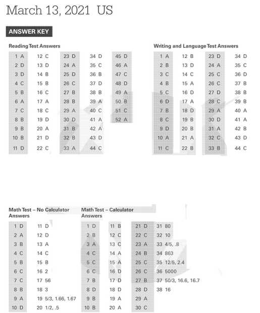 college board sat practice test 7 answers