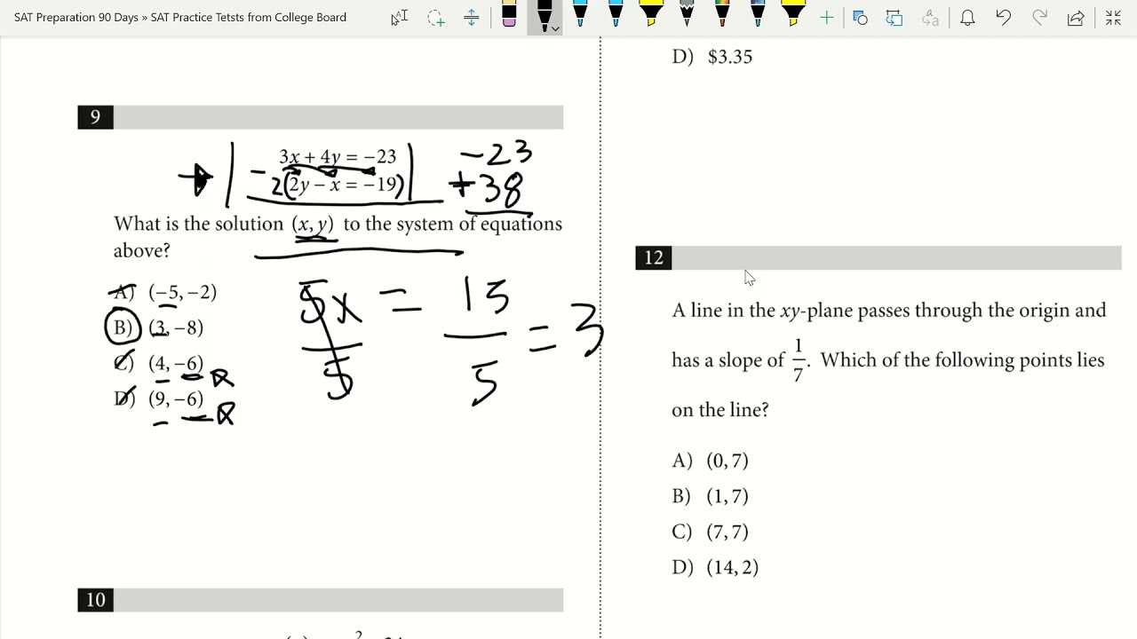 college board sat practice test 7 answers