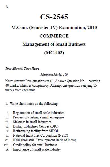 small business management exam questions and answers