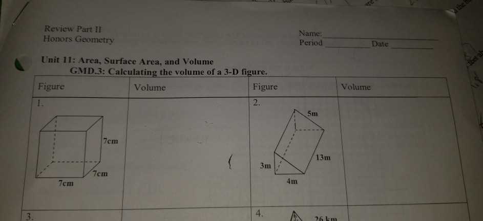 honors geometry final exam answers