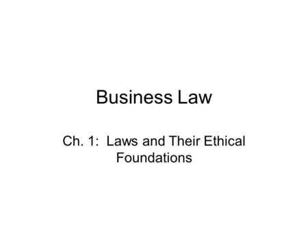 business law chapter 1 test answers